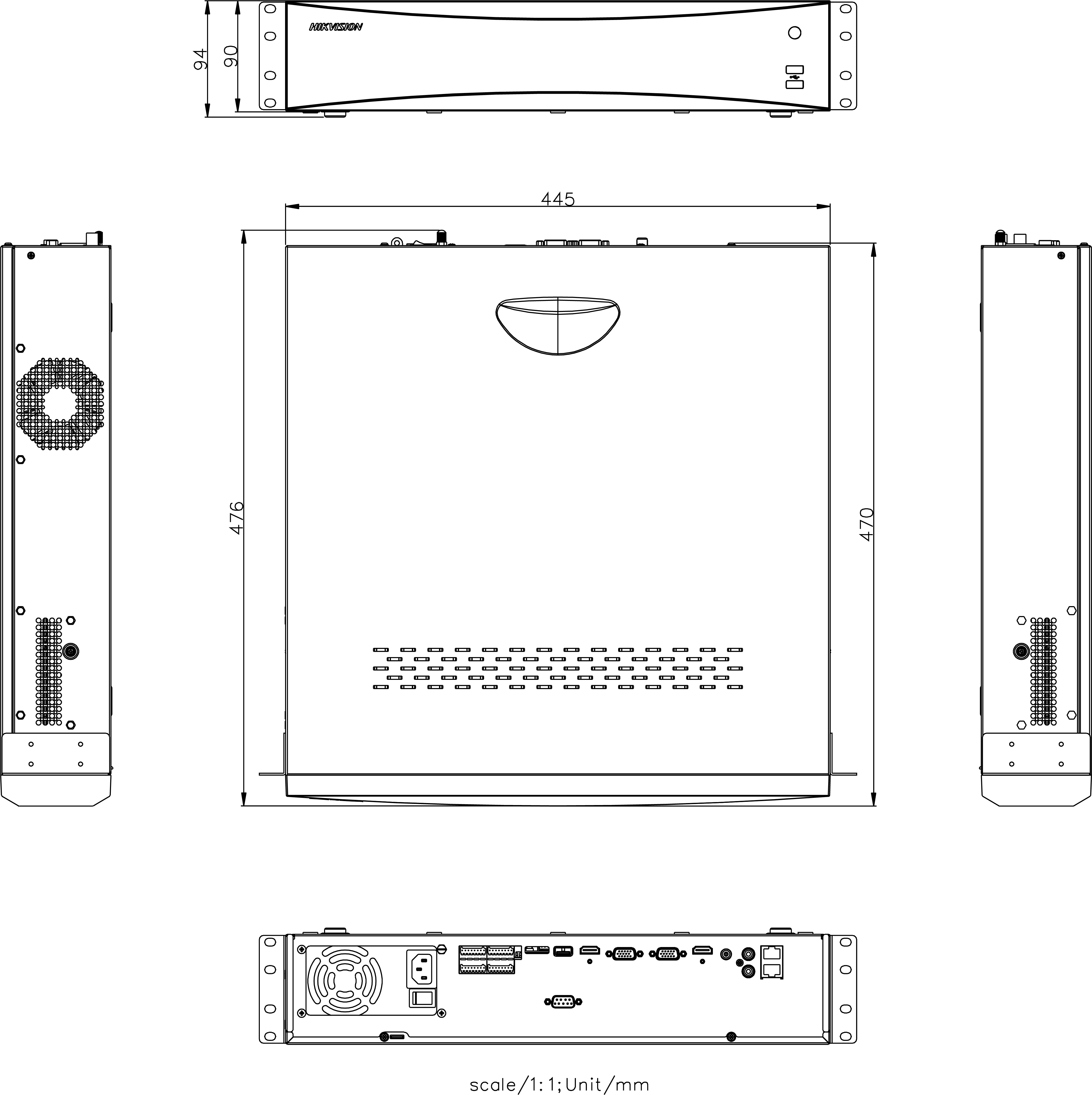 DS-8600NX-I8產(chǎn)品尺寸