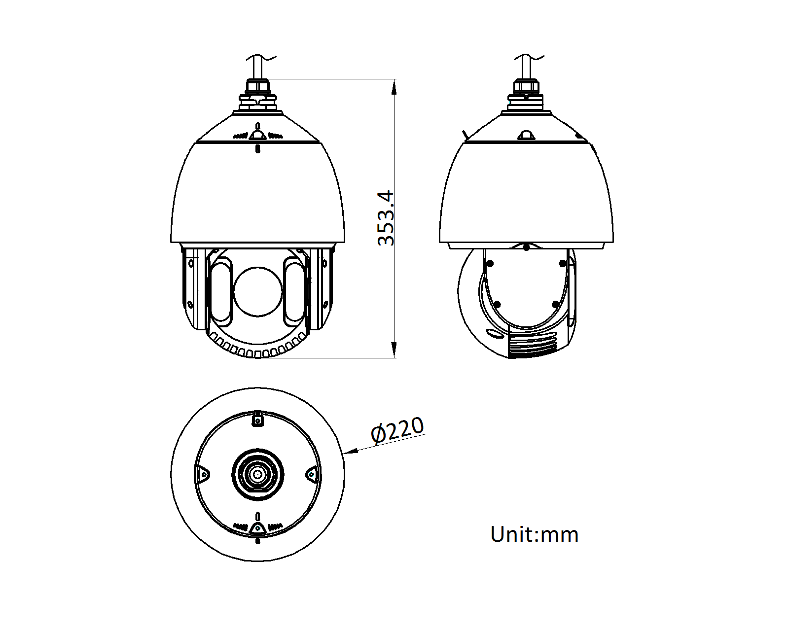 DS-2DE7440IW-A(T5)產(chǎn)品尺寸